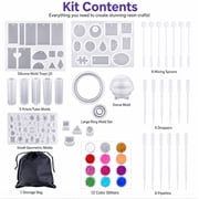 Resin Casting Starter Kit, Silicone Mold Set for Jewelry Making and Craft Projects, TIKA