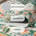 thumbnail image 4 of Lochas Vintage Boho Rug Low Pile Fluffy Area Rugs for Bedroom Living Room Indoor Floor Carpet Home Decor,6'X9',Green, 4 of 7