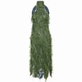 thumbnail image 1 of Color Patchwork Backless Tassel Mesh Maxi Party Dress Women See through, 1 of 7
