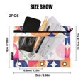 thumbnail image 3 of ALAZA 2 Pack Pencil Pouch Shiny Geometric Print Pencil Case for 3 Ring Binder Clear Window Pencil Bag Organizers, 3 of 6