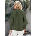 thumbnail image 4 of Sherrylily Women Chiffon Work Blouse Puff Long Sleeve Office Loose Shirt Casual Tops, 4 of 6