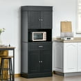 thumbnail image 2 of HOMCOM Armoire de Cuisine 72 Pouces, Buffet avec Vaisselier, Placard avec Étagère, 2 of 10