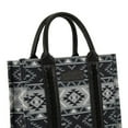 thumbnail image 4 of Wrangler Aztec Tote Bag for Women Boho Shoulder Purses and Handbags, Aztec Black, 4 of 7