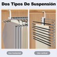 thumbnail image 3 of 4PCS Perchas Ganchos para Pantalones Ropa De 9 Niveles De Acero Inoxidable Multifuncional Perchas Plegables Antideslizantes Ahorro De Espacio Organizadores De Almacenamiento para Faldas Pantalones, 3 of 7