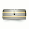 thumbnail image 3 of Titanium 14k Gold Inlay 10mm Ring Man Wedding Precious Metal   For Dad Mens  For Him, 3 of 10