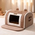 thumbnail image 2 of ZZ Winter Dog Three-dimensional Bear Curved Room Medium and Small Warm Thickened Windproof Cat Litter Large Dog Pet Supplies, 2 of 6