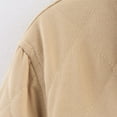 thumbnail image 4 of Quilted Jacket for Women Lightweight Button Down Long Sleeve Shirts with Pockets Khaki S, 4 of 8
