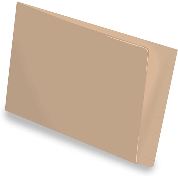 Manila Pocket File Folders, Doctor Stuff, Mini Size Reinforced End Tab Pocket, 11 pt Manila Stock, Box of 100