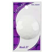 Le Bouton 1.5" Faceted White Shank Button