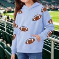 thumbnail image 6 of CPNG Girls Hoodie Long Sleeve Hooded Sweatshirt with Football Print Fashionable Loose Casual Cozy Pullover Hoodie Tops, 6 of 6