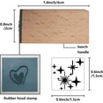 thumbnail image 2 of Stars Rubber Stamp 3/5 Inch Twinkle Mini Wooden Stamp Small Wood Stamps Reusable Vintage Print for Crafting Card Making DIY Scrapbooking Journaling Albums Planner Envelope Photo, 2 of 9