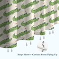 thumbnail image 6 of Green Cartoon Crocodiles Hearts Pattern Shower Curtain 36"x72" ,Bathroom Decorative Shower Curtains Set with 12 Hooks,Modern Waterproof Washable Shower Curtain, 6 of 6