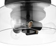 thumbnail image 5 of Globe Electric Wendell 3-Light Matte Black Flush Mount Ceiling Light with Clear Glass Shade and Vintage Edison Incandescent Bulbs Included, 91000547, 5 of 5