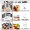 thumbnail image 5 of COKLAI Kitchen Electric Stand Mixer, 7.3QT, 6 Speed Kitchen Mixer with Stainless Steel Bowl, Aluminium Die-casting Head shell,24-month warranty, 5 of 7