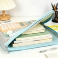 thumbnail image 4 of Mesh Tote Bag L-Shaped Open Book Bag - Large Capacity Multi-Layer Storage Visible organization Pockets Portable Carry Handle Nylon Data, Green, JKODE, 4 of 6