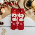 thumbnail image 2 of Christmas Fuzzy Socks Slipper Ankle Socks Fuzzy Fluffy -Winter Warm Soft Cozy Fleece Plush Thick Funny Stocking Crew Sock Women Girls, 2 of 4