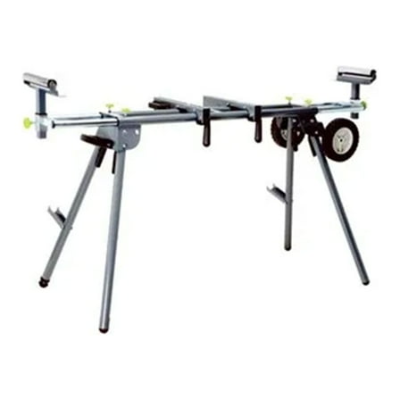 Master Mechanic Lightweight Adjustable Miter Saw Stand w/Wheels, Black
