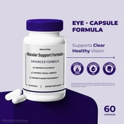 Macular Support Formula Capsules – Daily Eye Care with Original Blend to Support Visual Wellness, Eye Comfort & Healthy Vision | Just 2 Gentle, Easy-to-Swallow Pills (60 Capsules)