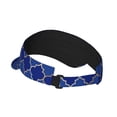thumbnail image 3 of Bingfone Adjustable Empty Top Sun Visor For Women And Men-Blue Gold Grid Lantern Shapes, 3 of 8