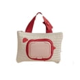 thumbnail image 2 of ZZkhGO Embroidered Bear Hanging Wet Wipe Bag, Portable Dispenser for Stroller Travel, Quick Access Tissue Pouch for Outdoor Diaper Changing, Red, 2 of 7