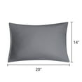 thumbnail image 6 of PiccoCasa 2 Pack Soft Microfiber Pillow Case, 14" x 20", Grey Zipper Closure, 6 of 7