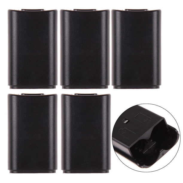 Tmvgtek Batería 5Xaapaquete De Cubierta Traserareemplazo De Caja Xbox360Controlador Inalámbrico Negro