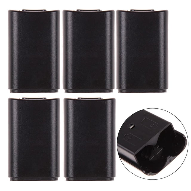 Tapa Trasera Bateria XBOX360 Tapa Bateria Mando Inalambrico XBOX360 Tapa Trasera Bateria Negra Caja 5 Piezas Vendidas