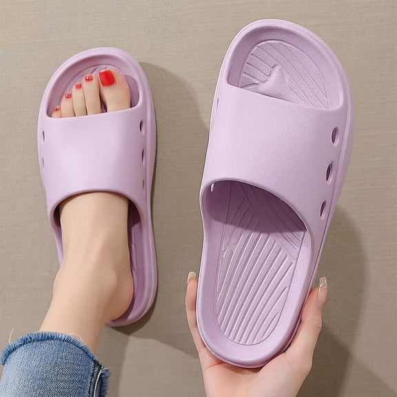 Willtoo Women's Shoes Lightweight Quick Dry Non-Slip Slides Cushioned Sole EVA Lounge Casual Bathroom Shower Slippers