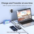 thumbnail image 3 of Hub USB SSK alimentado por 10 puertos USB 3.0 con adaptador de 60 W, 3 of 7