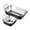 Silver, variant on WeiLaiKeQi 2 Pieces Stainless Steel Serving Tray Household Snack Container for Barbecue Gold