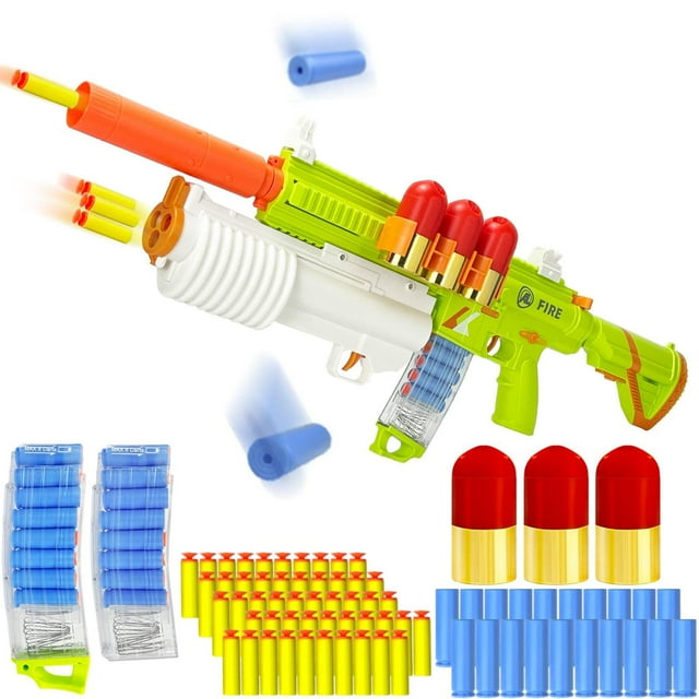 Juguete lanzador de espuma UNIKONIO, semiautomático, modos de lanzamiento 3 en 1