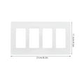 thumbnail image 2 of BESTYASH Screwless Decorator Wall Plate White Plastic Light Switch Cover for Wall Use, 2 of 8