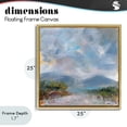 thumbnail image 4 of Stupell Industries Contemporary Expressive Mountain Mists Gold Floating Frame Canvas Art, 25 x 25, by Leslie Birch, 4 of 8