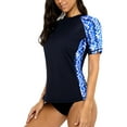 thumbnail image 6 of Attraco Women's UPF 50+ Short Sleeved Active Rashguard Solid Workout Top Sports Swim Tee, 6 of 6