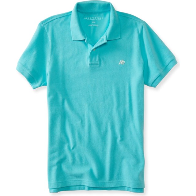 Aeropostale - Polo de rugby con logo A87 para hombre, azul, pequeño Aeropostale polo, rugbi