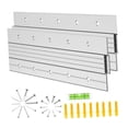 thumbnail image 3 of DimyFew 2 Pieces French Cleat Hanger Aluminum Alloy Heavy Duty Z Clips Interlocking Wall Mount Bracket Hardware Kit with Built In Level Suitable for Picture Shelf Mirrors Gallery Wall 12inch, 3 of 8