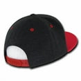 thumbnail image 3 of Decky 1087 6 Panel High Profile Structured Melton Snapback Hat-Charcoal/Red, 3 of 6