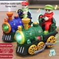 thumbnail image 3 of Electric Steam Train Toy with LED Light Music Spray Classical Train Toy Battery Powered Locomotive Toy Gift, 3 of 8