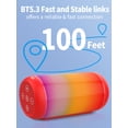 thumbnail image 4 of Bluetooth Speaker with Lights,15W Portable Speaker with HD Sound for Home/Party/Outdoor/Beach,Birthday Gift (Red), 4 of 8
