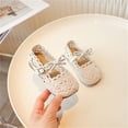 thumbnail image 2 of Gyujnb Toddler Girls' Crochet Lace Closed Toe Mary Jane Shoes Breathable Soft Sole Summer Casual Footwear, Closed Toe Flat Heel,2 Years, 2 of 6