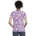 thumbnail image 4 of Infinity Scrubs Top For Women Round Print Neck CK609, 4 of 6