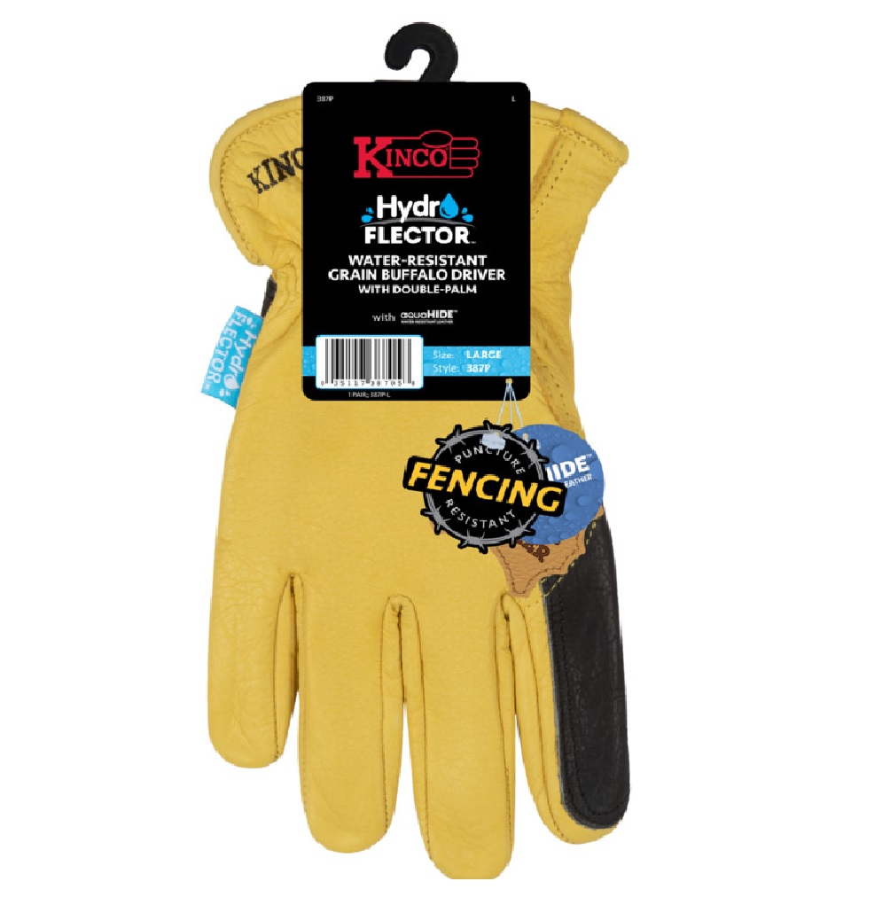 GLOVES WORK BUFFALO LTHR LARGE