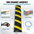 thumbnail image 4 of KFFKFF 72'' Speed Bump in Rubber, Two Channels, 22000 lbs Load, Sturdy Traffic Speed Hump with Vibrant Yellow Reflective Strip, Comes with 4 Expansion Screws & Drill for Asphalt, Concrete, 4 of 9