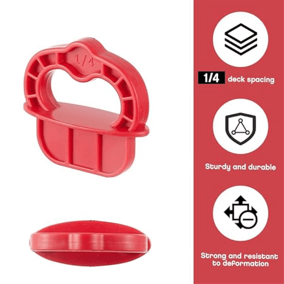 48Pcs Deck Board Jig 1/4inch Deck Board Spacer Rings Deck Jig Spacer