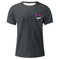 thumbnail image 3 of WREESH Halloween T-Shirts Summer Fashion Casual Men's Round Neck Printed T-Shirt Top Gray, 3 of 5