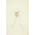 thumbnail image 2 of Elizabeth Murray 17x24 Gold Ornate Framed and Double Matted Museum Art Print Titled - Portrait of Young Girl with Hat and Crop, 2 of 4