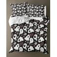 thumbnail image 6 of Move Over Cartoon Duvet Cover Set Queen Black White Kids Bedding Sets Cute Ghosts Pattern Microfiber No Filling, 6 of 6