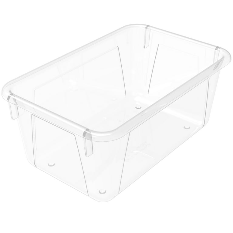 BENECREAT 4 Pack 5.5x3.5x1.5 Large Clear Plastic Box Container Clear  Storage Organizer with Hinged Lid for Small Craft Accessories Office  Supplies