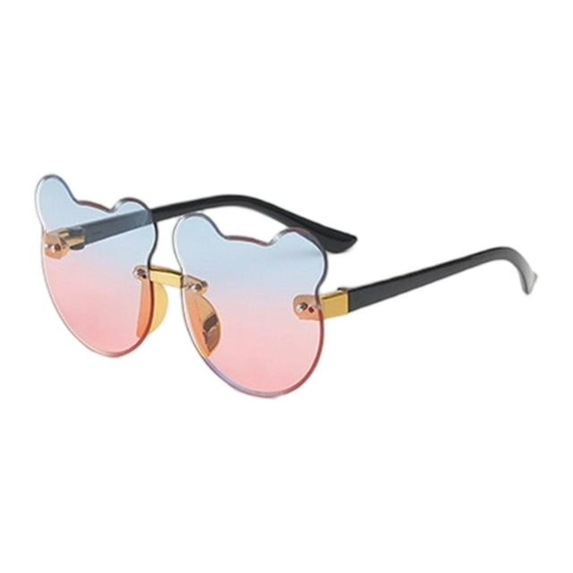 Parent Child 400 Sunscreen Protective Eyewear For Family Beach Outings And Outdoor Adventures With Bear Face Design