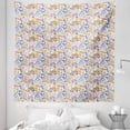 thumbnail image 1 of Tea Party Tapestry, Waffles Pancakes with Blueberries Pretzel English Breakfast, Fabric Wall Hanging Decor for Bedroom Living Room Dorm, 5 Sizes, Violet Blue Khaki, by Ambesonne, 1 of 1